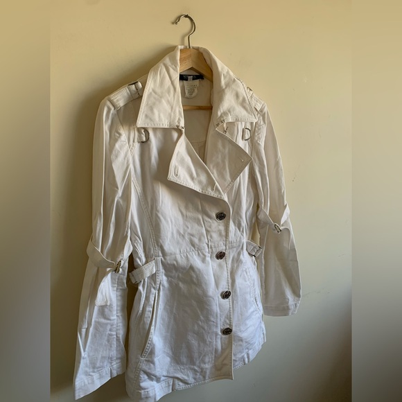 Versace Jeans Couture White Trench - Picture 3 of 8